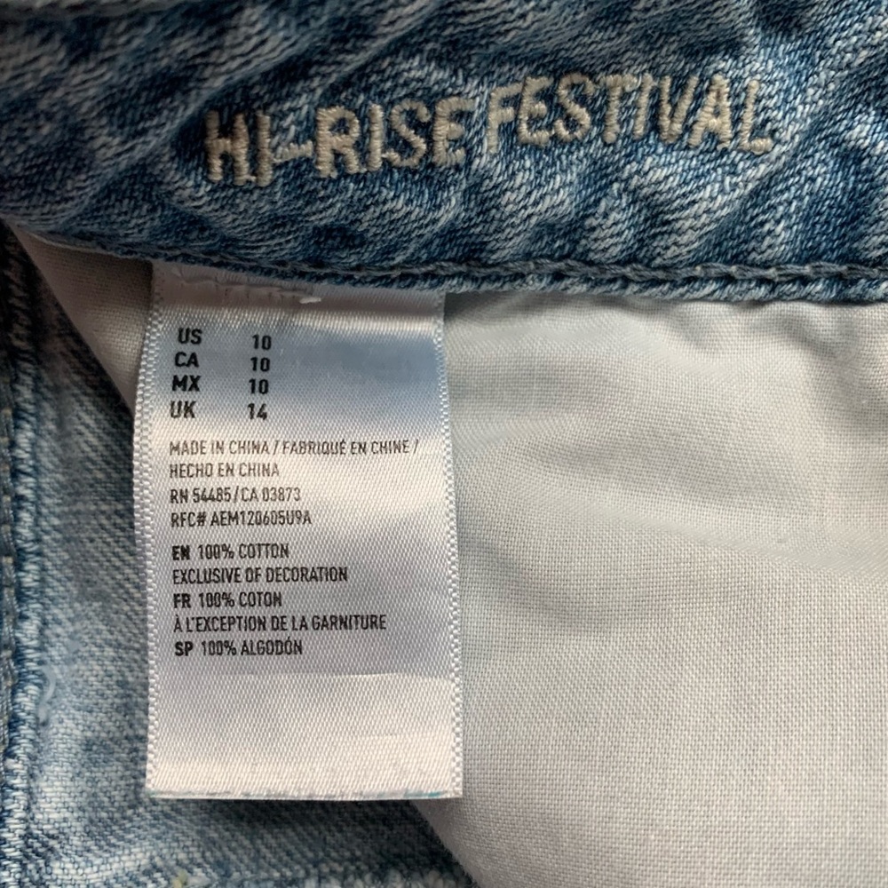 American Eagle Hi-Rise Festival Distressed Jean Shorts - Picture 7 of 11
